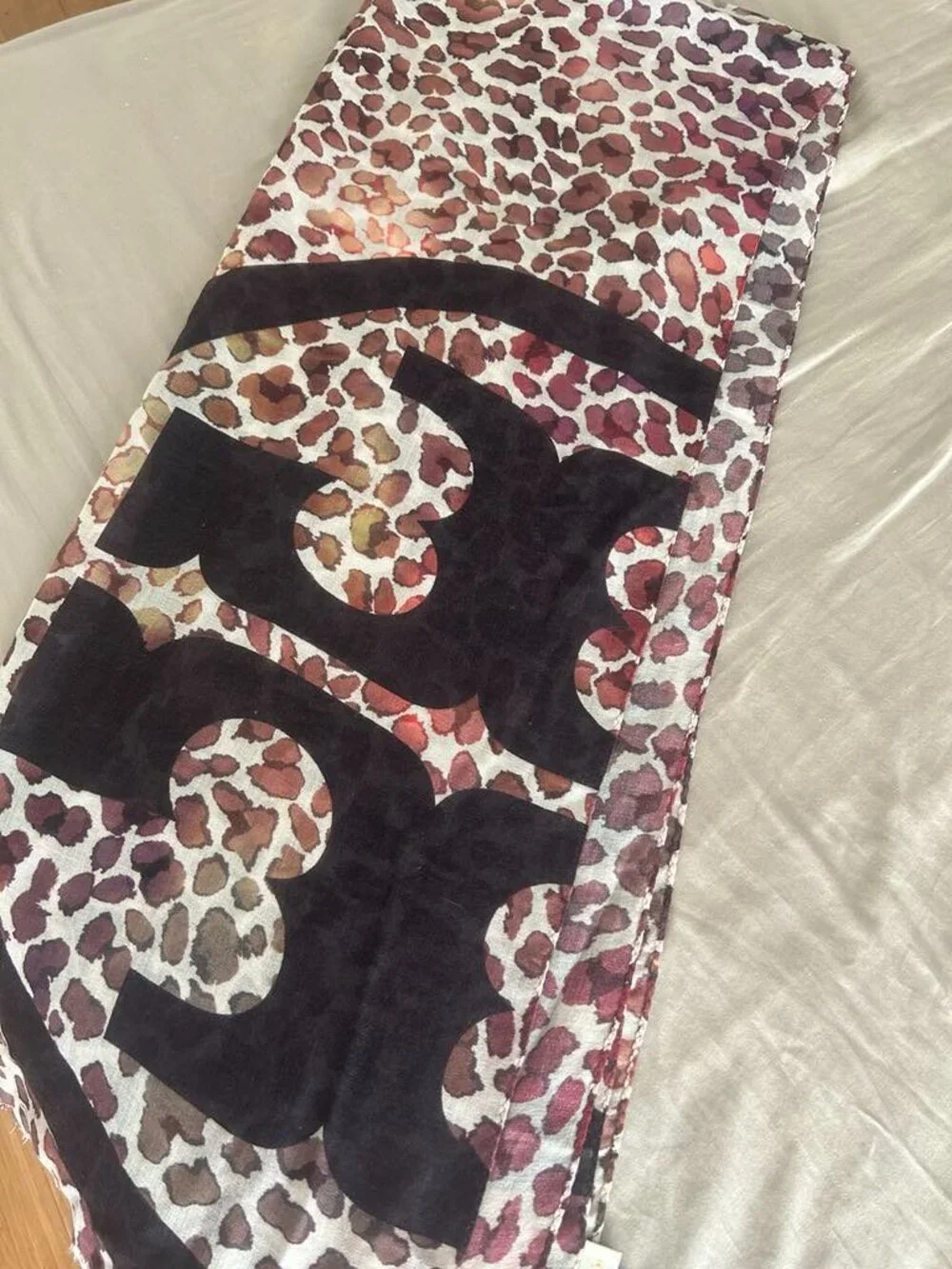 Tory Burch Leopard Print Authentic Scarf